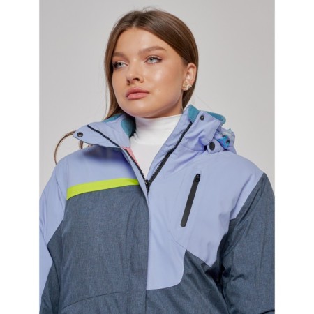 Ski jacket female winter, size 58, purple color-11