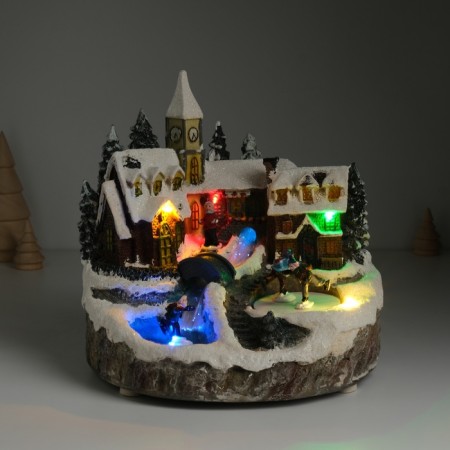Souvenir plastic light "winter fun" is spinning 20.5x17x20.5 cm