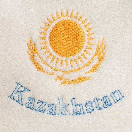 Bath cap with embroidery "Kazakhstan"-1