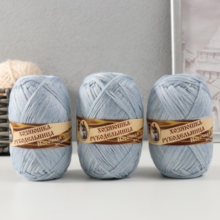 Knitting yarn "Nominal supplement" 100% polypropylene 200 ± 20m/50g set 3pcs - denim