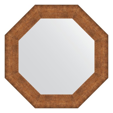 Mirror in the baguette frame, copper chain mail 88 mm, 67x67 cm