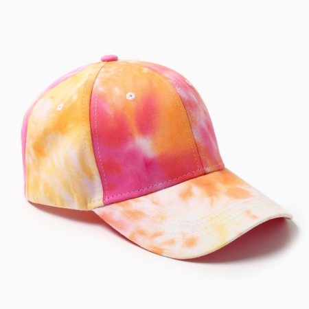 Women's cap Minaku "Tie-Dye", yellow color, rr 54-56
