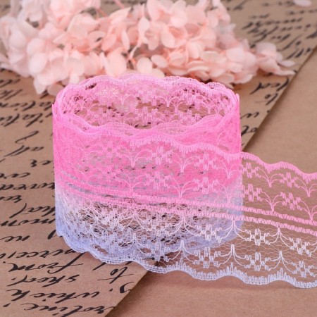 Capricon lace "Gradient", 45 mm × 10 ± 1 m, pink/lilac # 3 color