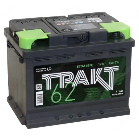 Battery of the tract 62 ah, 6st-62.1 VL, direct polarity