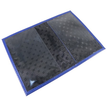 Cover for a passport with a pocket, blue color-1