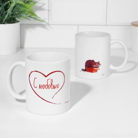 Sublimation mug "with love", with application-6