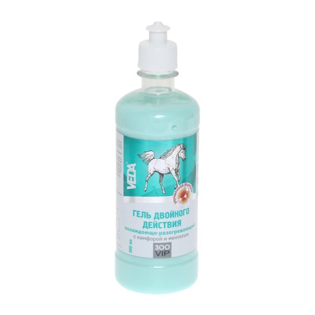 Gel for horses zoop Veda cooling - warming up, with camphor and menthol, 500 ml