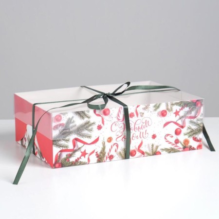 Capcake box “Happy New Year!”, 23 x 16 x 7.5 cm, New Year-1