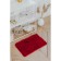 Bath and toilet rug “fluffy”, 40 × 60 cm, burgundy color