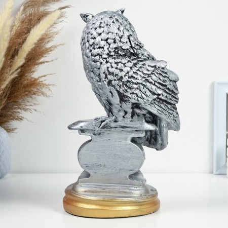 Pigger "Owl with the book" Silver, 21x17x35cm-2