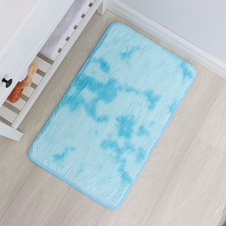 Daulist's home rug "fluffy", 50 × 80 cm, blue color