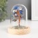 Souvenir "Cash tree in the flask" Blue 36 stones 7.8x7.8x10 cm