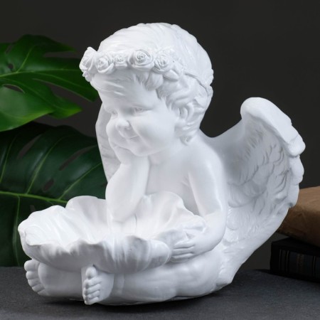 Figure - Climb "Angel with a jug" 23x23x27cm white-5