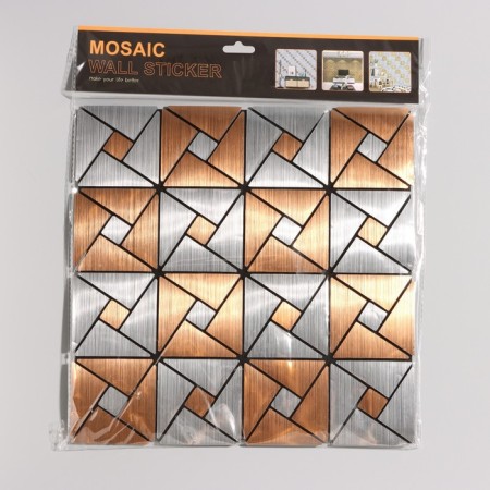 Self-adhesive panel 30*30cm soft geometry bronze-serebro-3