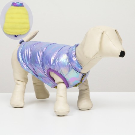 Dog jacket two -sided with weighting, size 16 (DS 36, OG 46, Osh 35), purple/yellow
