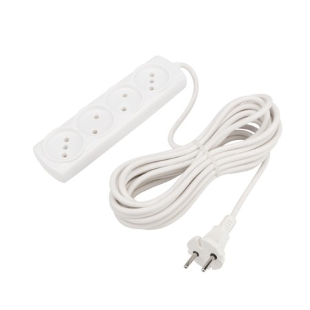 Extension cord Proconnect Optima 4 Nests, 7 m, 2x0.75 mm², b/s, white-1