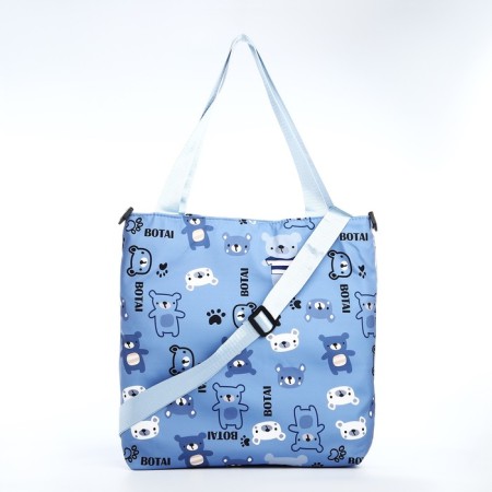 Шопер на молнии, цвет светло-синий-3