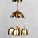 Wind Music Metal "Family Elephants" 3 bells 1 figure 38 cm