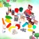 Supermarket game module, 47 items, turquoise