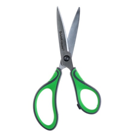 Scissors Erich Krause Megapolis Ergo, 20 cm, with an improved 4D swoops, do not rust, pens with rubber inserts, in a blist-3