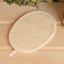 Liff's washcloth, oval sponge with cotton