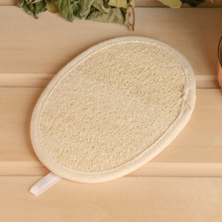 Liff's washcloth, oval sponge with cotton