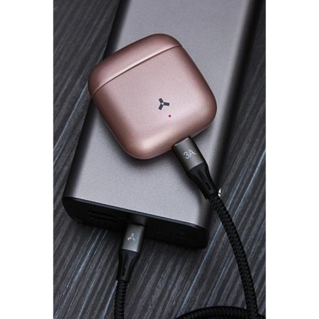 Cable Accesstyle CC30-F100M, Type-C- Type-C, 3A, 1M, nylon braid, fast charging, black-1