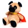 Soft toy "MOPS DOG", in a cloak, 25 cm