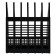 Settlement, vertical, line, 6 departments, black