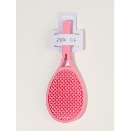 Comb massage oval for drying hair 24*10cm pink suspension QF-5
