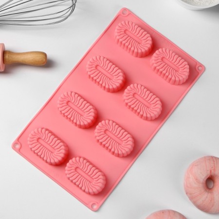 Baking uniform "Adele", silicone, 28 × 16 × 2 cm, 8 cells, color mix-1