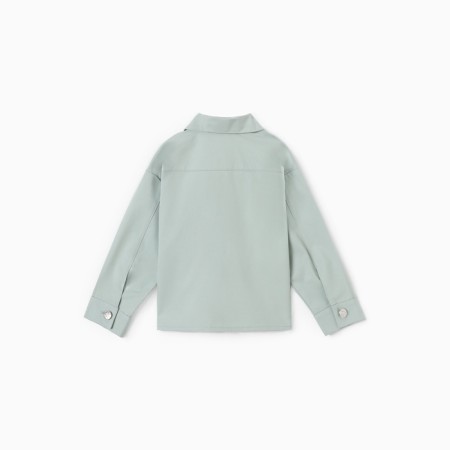 Children's shirt minku: jeans collection, mint color, height 152 cm-9
