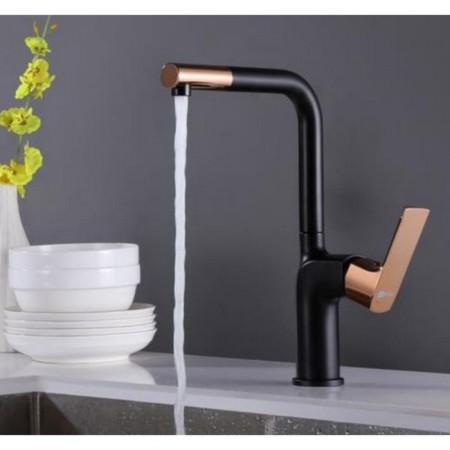 LEMARK URSUS LM7205BLR kitchen mixer, single -leaf, excess length 175 mm, black/gold 90766-1