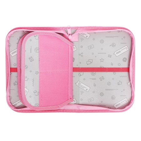 Penal 3 sections, tab inside, 140 x 210 x 40 mm, fabric, calligrata top Block "Anime Friends"-6