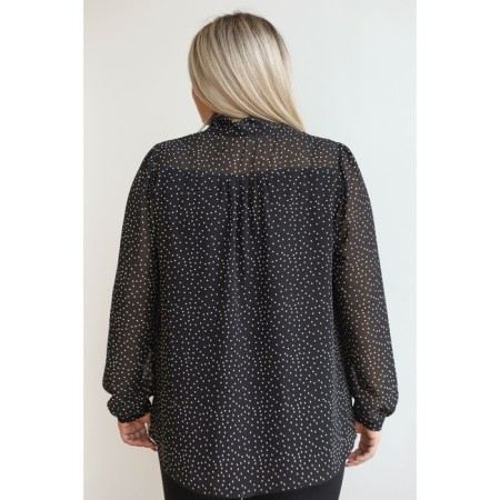 Female blouse, size 52, black color-4