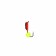 Mormyshka column black, red abdomen + ball lime, weight 0.6 g