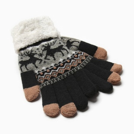 Female gloves on the claim Minaku 22 cm black-3