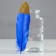 A set of goose feathers is 15-20 cm, 10 pcs, blue with a golden crumb