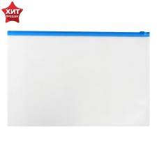 The convert folder on the A4 ZIP-Molniya, 150 μm, calligrata, transparent, blue lightning