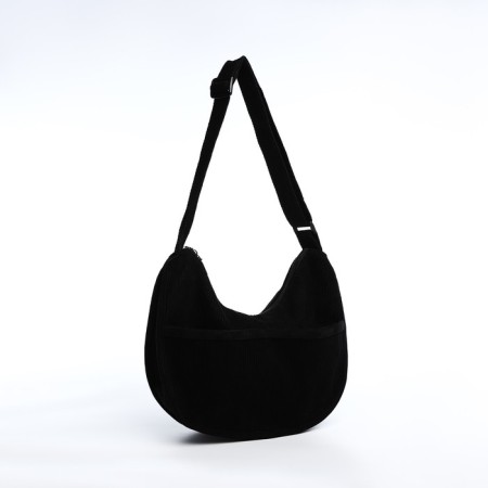 Youth bag with zipper, black color-2