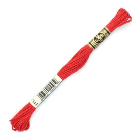 The threads of the DMC 117 (349), 12 pcs. packaged