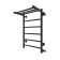 Water towel "Sanprise" Aurora P6, 400x700 mm, with a shelf, right, black matte