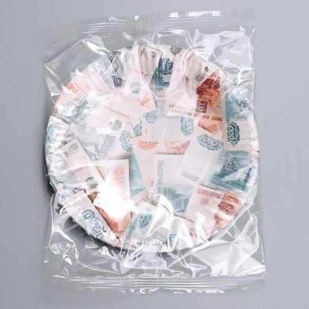Disposable plate paper "Butting money", 18 cm-3