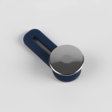 A button for expanding the belt, 17 mm, silver color-1