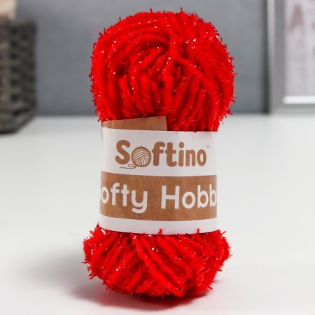 Yarn 100% polyester "Softy Hobby" with a lurex 18m ± 2 m 10 g set of 12 pcs-1
