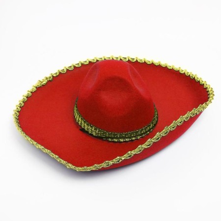 Carnival hat "Sombrero", red color-1