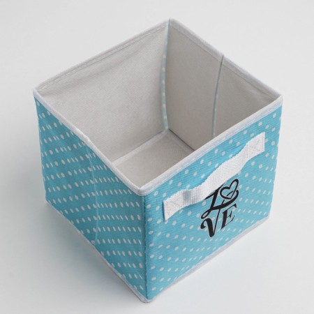 Organizer for storage, coffee for linen "Love", 19.5 x 19 x 19.5 cm.-3
