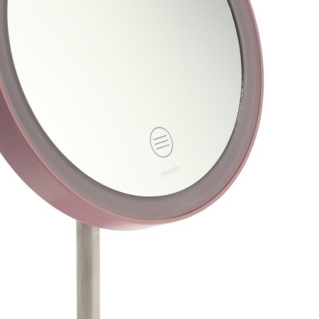 Cosmetic mirror Energy EN-758, LED backlight, D = 15 cm, 4HAAA (not in the kit), pink-2