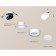 A set of a built -in rotary lamp with AMBRELLA LIGHT, TECHNO, XM8101520, white sand color