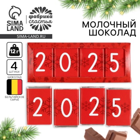 Chocolate set "2025", 48 g (4 pcs. X 12 g).